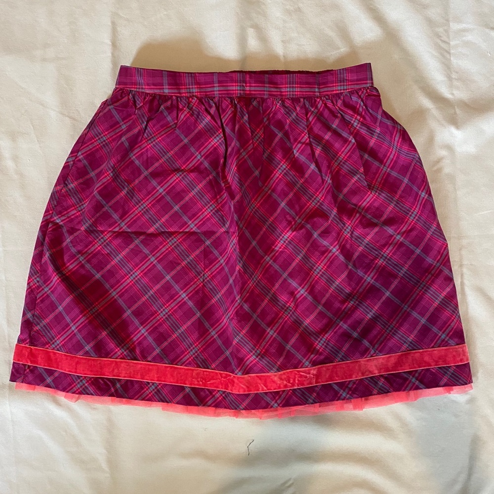 New Matilda Jane S Tinsley Mom Skirt Christmas Forever Friends Pink Plaid Mother